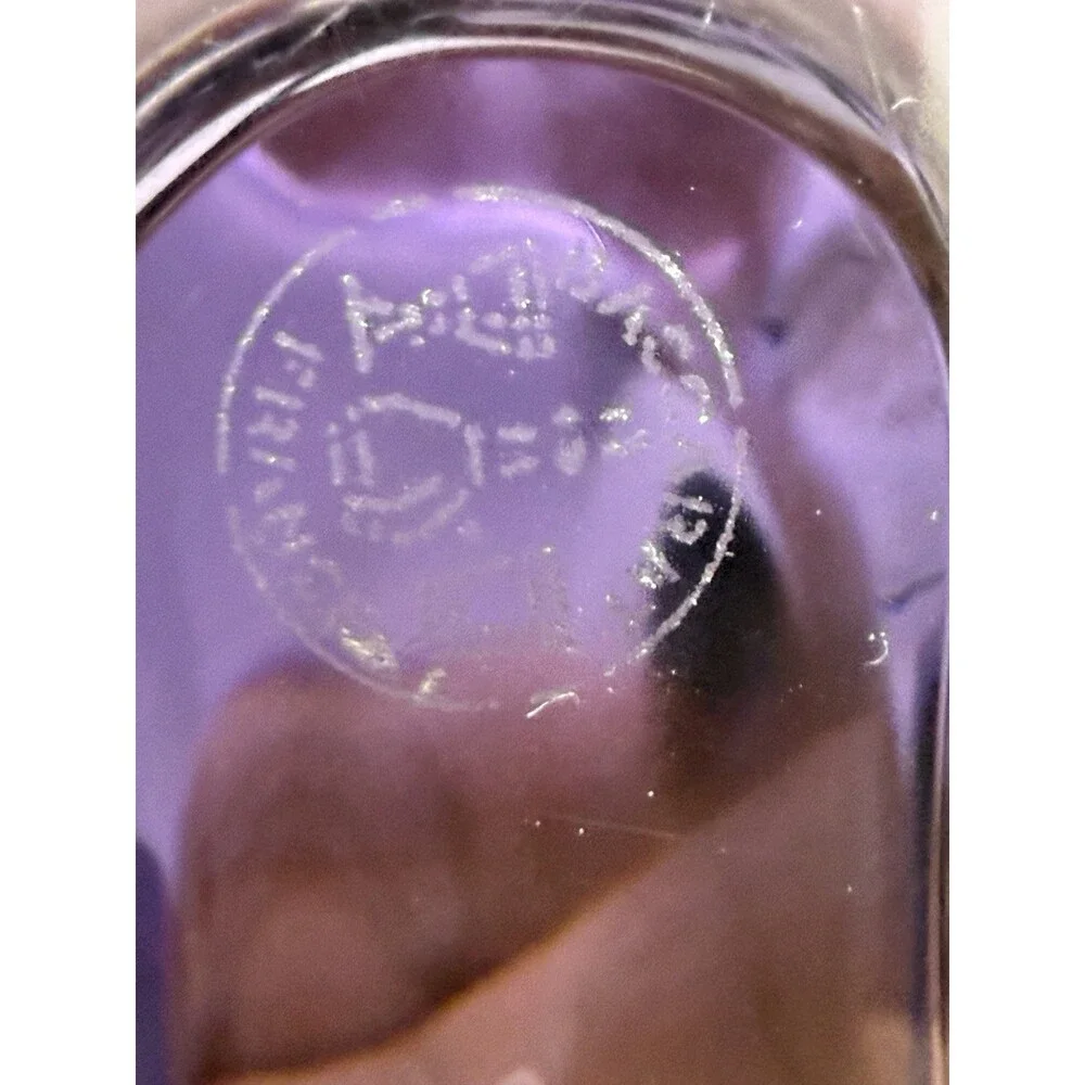 Baccarat Crystal Amethyst Purple Parrot Bird Figurine Signed (flawed)